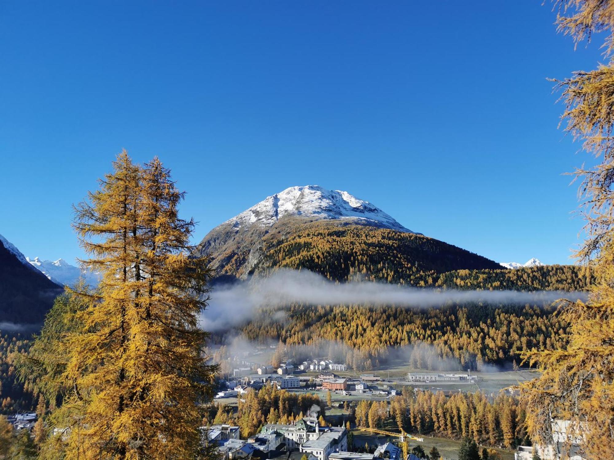 Ferienwohnung Pontresina - Chesa Andrea - Gartensitzplatz Ngoại thất bức ảnh